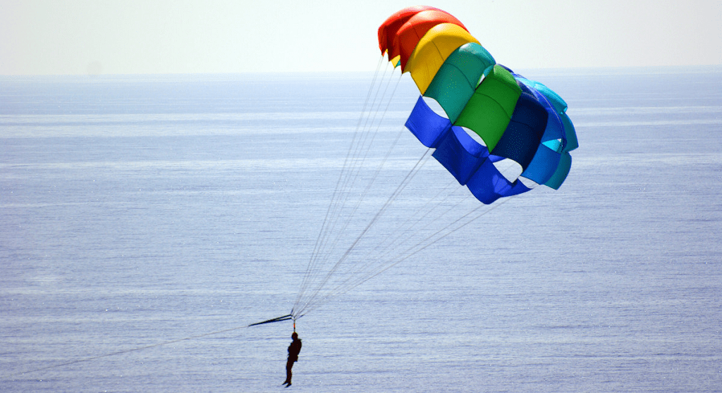 Paragliding at Morjim Beach