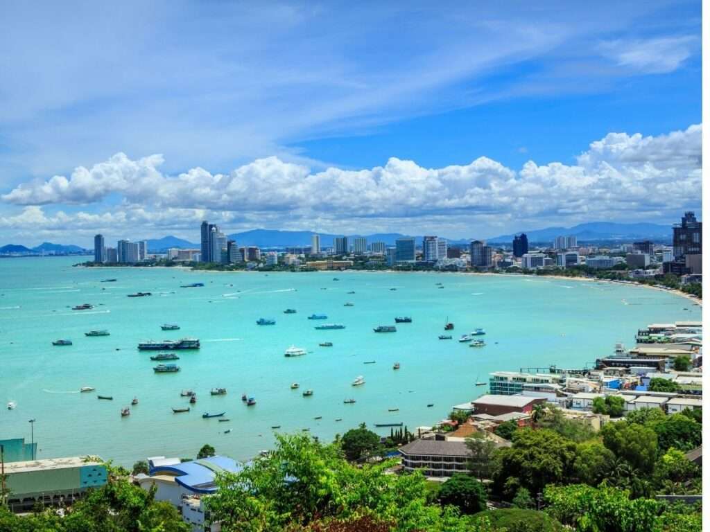 Blue beach photo of pattaya thailand