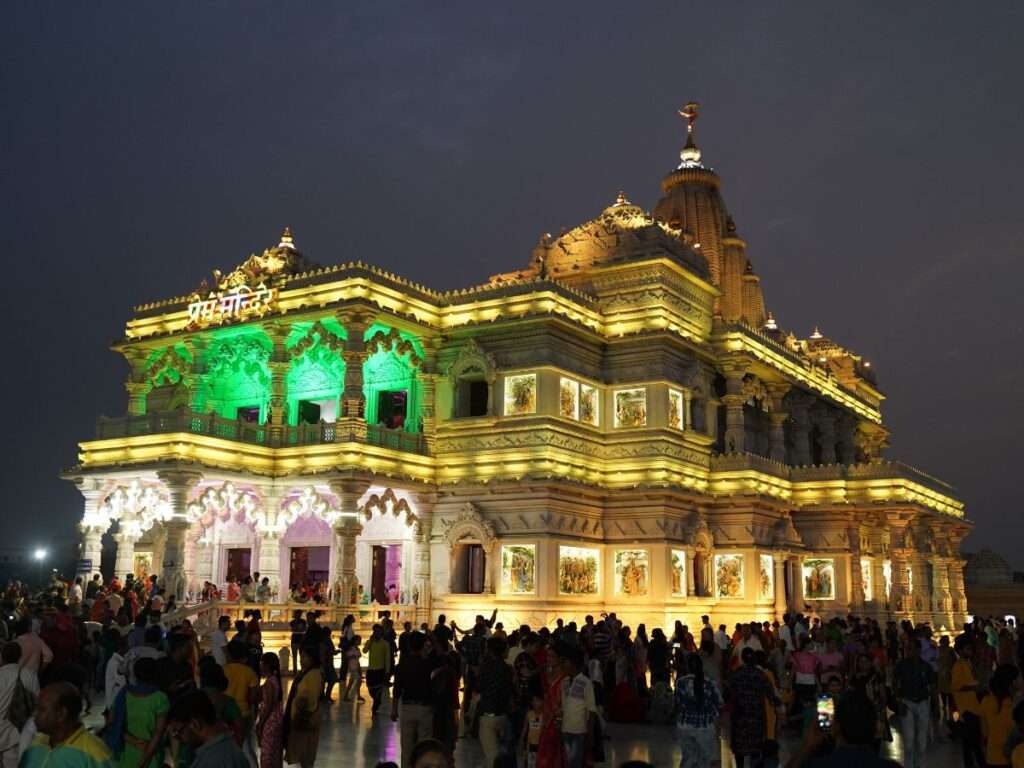 Prem mandir vrindavan night view